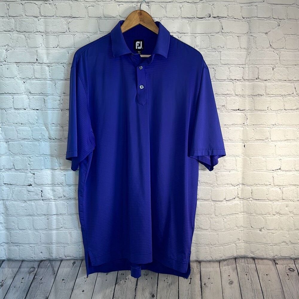 FootJoy Mens Purple golf Lisle‎ Polo Shirt size L Polyester